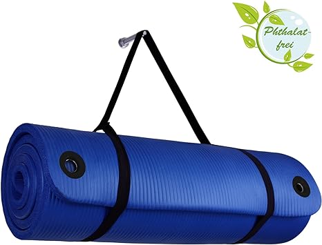 ALPIDEX Yogamatte Professional 180 x 60 x 1,5 cm mit Ösen zum Aufhängen rutschfest phthalatfrei Gymnastikmatte Turnmatte Pilates extra dick, Farbe:Balance Blue