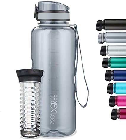 720°DGREE Water Bottle “uberBottle“  Sieve - 350ml, 500ml, 650ml, 1L, 1.5l - BPA-Free Tritan, Leakproof, Reusable Drinking Bottle - Sports Bottle for Gym, Fitness, Kids, Bike, Travel, School, Office