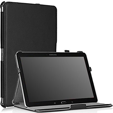 Moko Samsung Galaxy Tab PRO 10.1 Case - Slim-Fit Multi-angle Folio Cover Case for Galaxy Note 10.1 Inch 2014 & Tab Pro 10.1 Tablet, BLACK (NOT Fit Tab 4 10.1 & Tab 10.1 & Tab2 10.1)