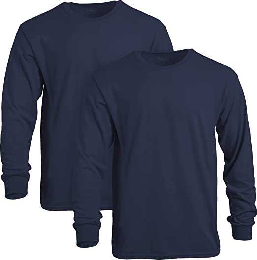 Gildan Mens DryBlend Long Sleeve T-Shirt, Style G8400, 2-Pack