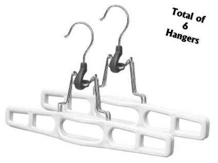 3 sets of 2 Skirt and Slack Hanger Clamp white (7'Hx 11"W) byMerrick Engineering
