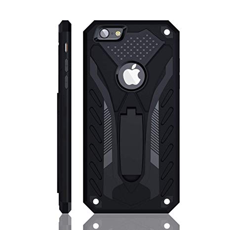 iPhone 6 Plus/iPhone 6S Plus Case, Military Grade 12ft. Drop Tested Protective Case Kickstand, Compatible Apple iPhone 6 Plus/iPhone 6S Plus - Black