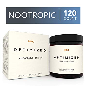 HPX Optimized by Brendon Burchard - 120 Capsules - High Performance Nootropic - Premium Brain Booster Supplement for Enhanced Focus, Memory, Energy & Endurance - Caffeine Free, Non-GMO