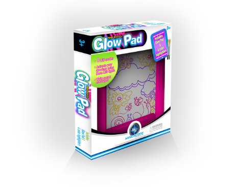 Mindscope Light Up LED GLOW PAD PINK Animator with Glow Markers