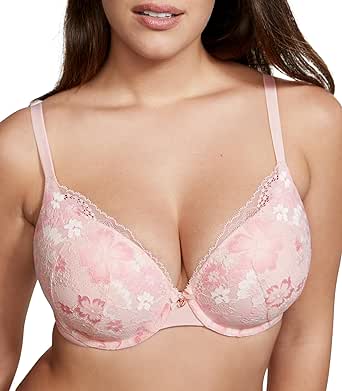 Victoria's Secret Perfect Shape Push Up Bra, Full Coverage, Lace, Padded, Bras for Women, Body by Victoria Collection, Pink (38B)