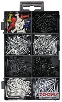 600 Pieces Small Nails and Tacks Assortment Kit, 8 Different Sizes