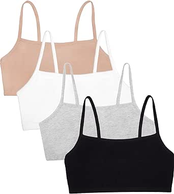 Fruit of the Loom Women's Spaghetti Strap Cotton Pullover Sports Bra Value Pack