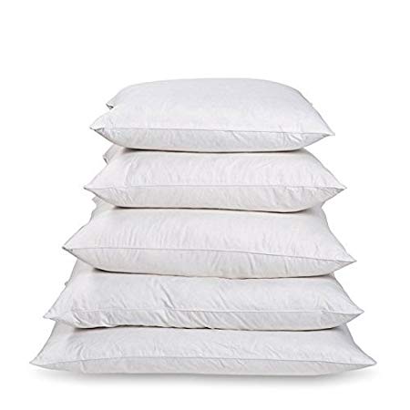 Adams Linens Luxury Duck Feather & Down Cushion Pad Filler Pack of 6 (28" x 28")