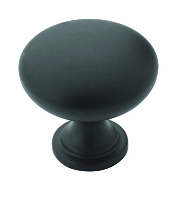 Allison Value 1-1/4 in (32 mm) Flat Black Cabinet Knob - 25 Pack