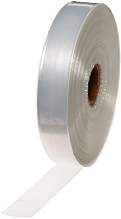 Aviditi PT0202 Poly Tubing Roll, 2150' Length x 2" Width, 2 mil Thick, Clear