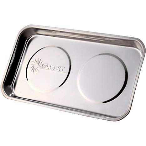 Delcast T-5119 Stainless Steel Magnetic Tool Tray, 5 x 9 Inches