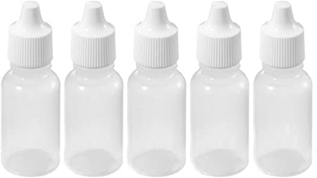 15ML Empty Plastic Dropper Dropping Bottles(Drops of Plug Can Removable) Portable Plastic Bottle Eye Liquid Dropper Refillable Bottles Containers (50Pcs)