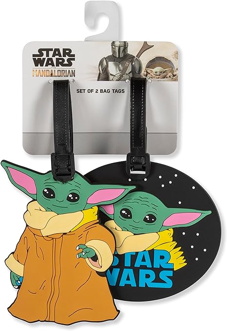 Disney Peers Hardy Star Wars Baby Yoda 2 Piece Luggage Tags