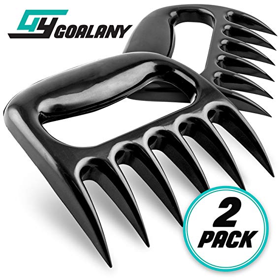 MEAT CLAW, GOALANY Shredder Claw [BEAR PAW FORK] For HAND LIFT & Handing - GREAT FOR HOME BBQ, Salad Mixer, Grill Brisket / Beef / Pork /Chicken, Meat Shredder [HEAT Resistant BPA FREE Barbecue Paw