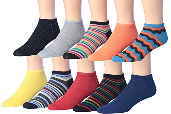 James FiallonbspMens 10 Pairs Classy Extra Lightweight Low Cut  No Show Socks