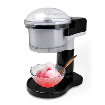 NutriChef PKIS11 Electric Ice Shaver/Snow Cone Machine/Shaved Ice Maker, Black