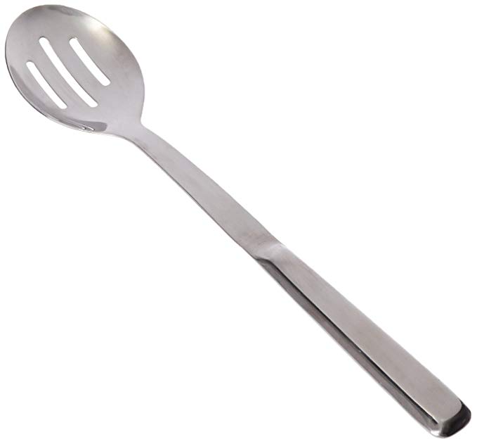 New Star Foodservice 52145 Hollow Handle Slotted Serving Spoon, 12", Silver