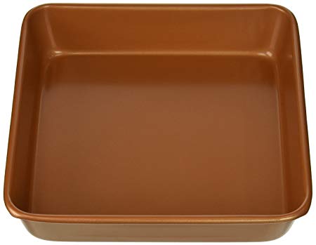 Gotham Steel 1360 Bakeware - Nonstick Copper Square Baking Tin - 9.5" x 9.5"