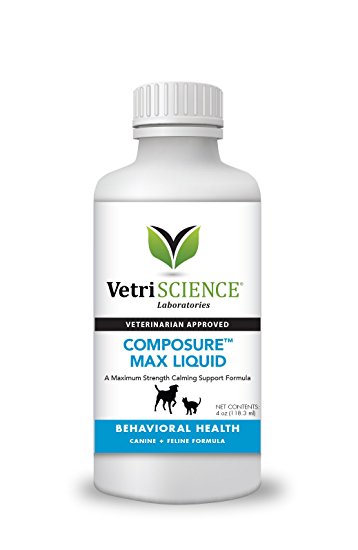 VetriScience Laboratories - Composure MAX Liquid, Behavior Support for Cats and Dogs, 8 oz