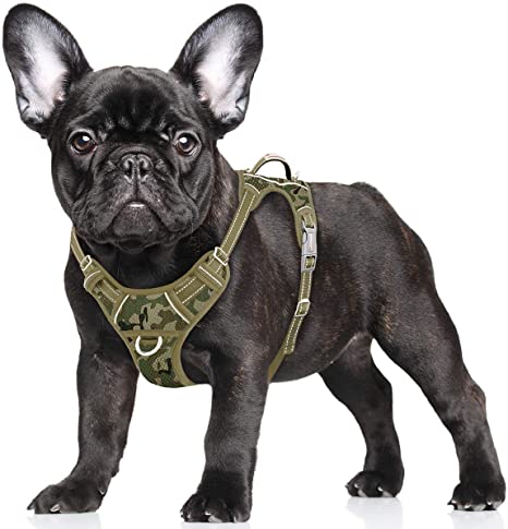 BARKBAY No Pull Dog Harness Large Step in Reflective Dog Harness with Front Clip and Easy Control Handle for Walking Training Running with ID tag Pocket