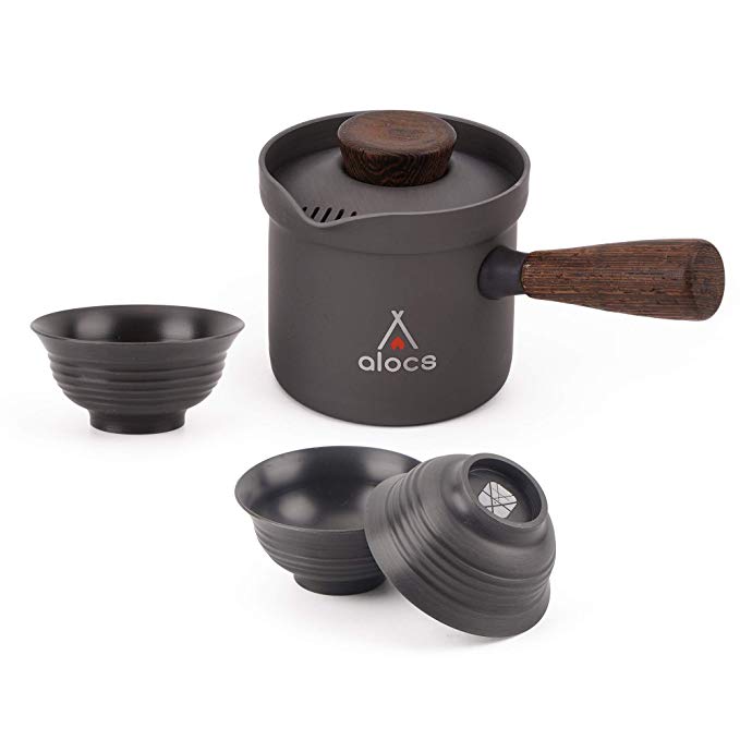 Alocs Portable Kung Fu Tea Sets,for Camping and Travelling,Not Fragile and Quick-Cooling Chinese/Japanese Teacups Set