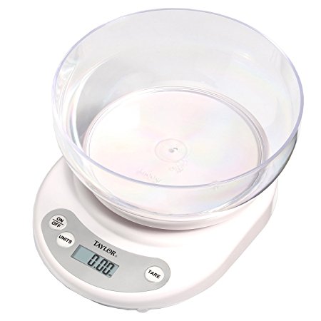 Taylor Precision Products Digital Kitchen Scale with Bowl