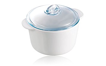 Pyrex Flame Casserole with Lid, 3.0L