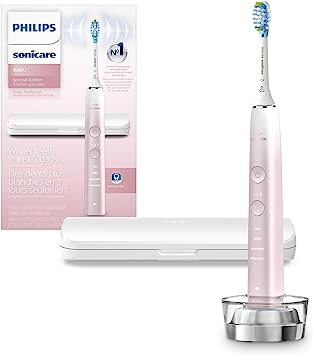 Philips Sonicare Diamondclean 9000 Special Edition Rechargeable Toothbrush, White/pink Hx9911/90