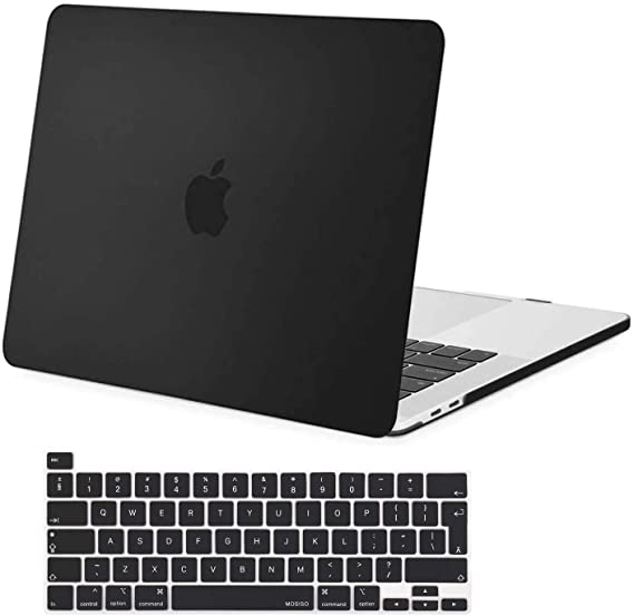 MOSISO MacBook Pro 16 inch Case 2020 2019 Release A2141 with Touch Bar & Touch ID, Ultra Slim Protective Plastic Hard Shell Case & Keyboard Cover Compatible with MacBook Pro 16 inch, Black