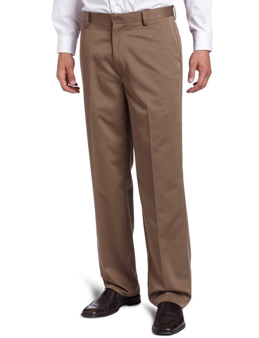 Dockers Men's Never-Iron Essential Khaki D3 Classic-Fit Flat-Front Pant