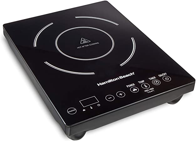 Hamilton Beach 34104 Single Induction Cooktop, Versatile Pan Size, Black