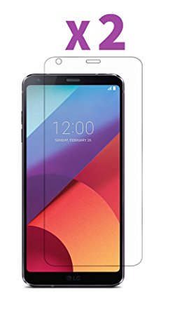 Best Quality LG G6 [ 2 Pack ] Durable Shock Absorbing TPU Film Screen Protector Set (NOT Glass ). Invisible / HD / Clear / Scratchproof Clear Protector EiZiTEK (LG G6 TPU Film Set of 2 Front Only)