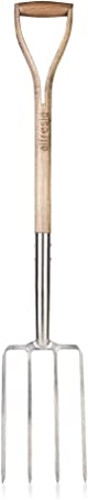 Alfresia Garden Fork with Ash Wooden Handle - Premium Quality Stainless Steel