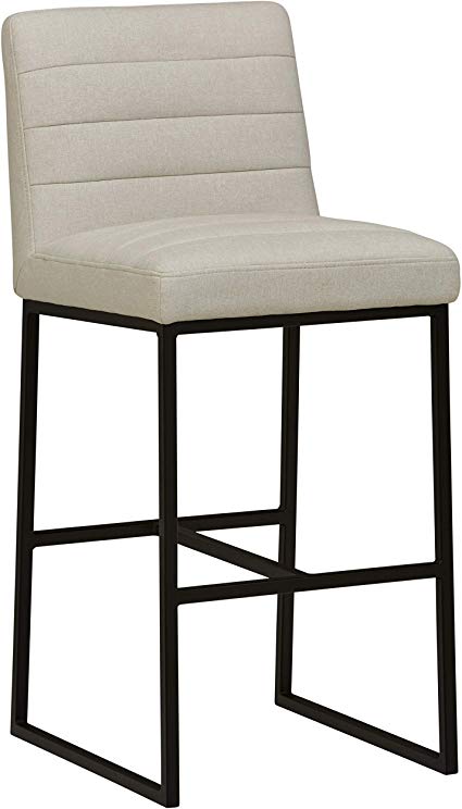 Rivet Decatur Modern Kitchen Bar Stool - 30" Seat Height, Chalk