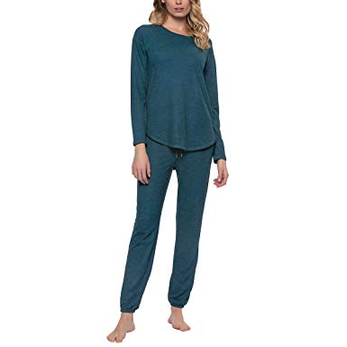 Felina | Comfyz Coco Women's 2-Piece Lounge Set | Brushed Jersey LS Top & Jogger