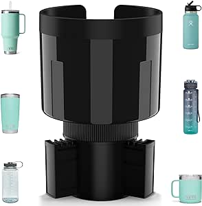 Car Cup Holder Expander Adapter with Offset Base, Cup Holder Extender for Car Compatible with Yeti 14/24/36oz, Hydro Flasks 32/40oz, Other Large Water Bottles and Mugs in 3.2"-4.0"