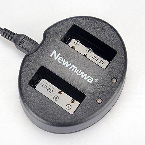 Newmowa Dual USB Charger for Canon LP-E17 and Canon EOS M3 750D 760D Rebel T6i T6s 8000D Kiss X8i Digital Cameras