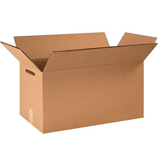 Aviditi Double Wall Corrugated Hand Hole Boxes, Heavy Duty Cardboard, 20" x 18" x 12" for Easy Packing and Moving Plus Protection, Kraft (Pack of 10)