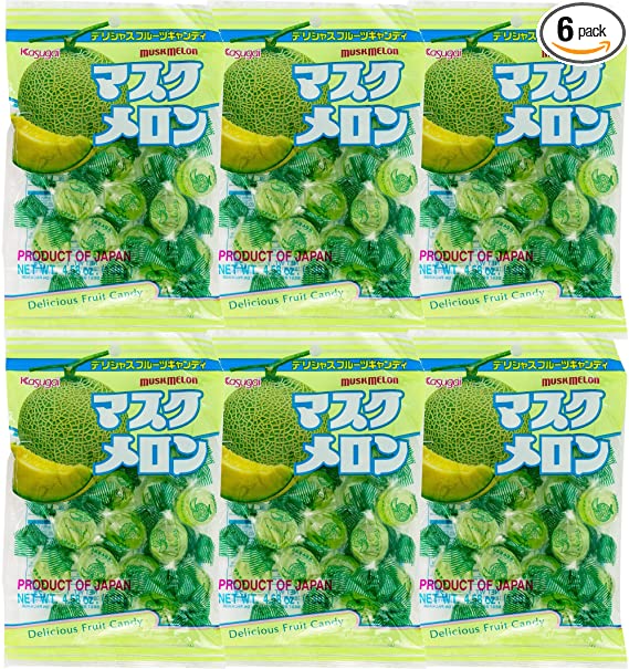 Kasugai Muskmelon Candy 4.62oz (6 Pack)