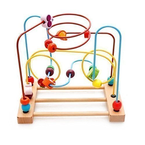 Kaylee and Ryan Circle Bead Maze Wooden Toys for Kids