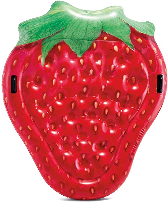 Intex Red Strawberry Inflatable Island, 63in x 52in x 10in