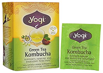Yogi Kombucha Green Tea, 16 Tea Bags,1.12oz (Pack of 12) ,Yogi-h3