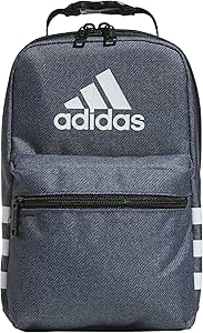 adidas Santiago Insulated Lunch Bag (6.5L) with Clip Lock Handle, Twill Onix Grey/Black, One Size