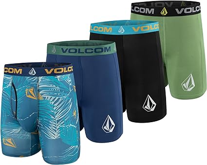 Volcom Mens Boxer Briefs Poly Spandex Performance Boxer Briefs Underwear