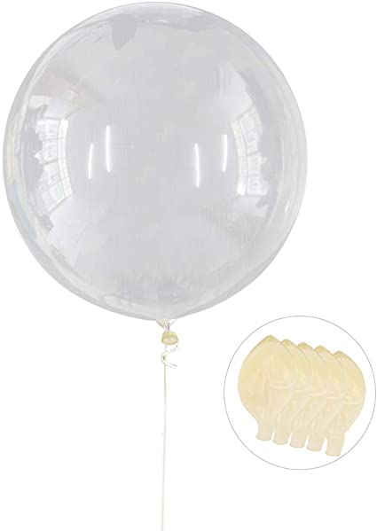BEISHIDA 36 Inch Clear Balloons Giant Jumbo Latex Balloons Large Big Round Balloons 5pcs for Photography Wedding Birthday Festivals Decorations Party Suppliers