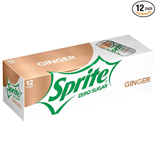 Sprite Zero Ginger Zero, 12 Fl oz (Pack of 12)