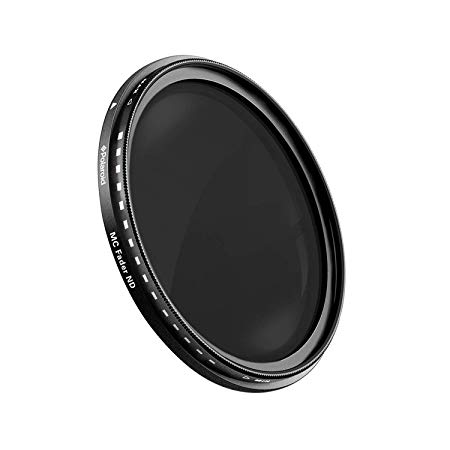 Polaroid Optics 62mm Multi-Coated Variable Range [ND3, ND6, ND9, ND16, ND32, ND400] Neutral Density Fader Filter ND2-ND2000 - Compatible w/ All Popular Camera Lens Models