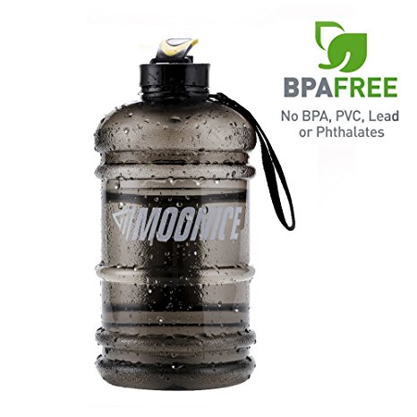 Moonice 2.2l Large Sports Water Bottle Tank Jug Container Hydrate Drinking Bottle Resin Fitness BPA Free Leakproof with Easy Carry Handle for Bodybuilding Outdoor Sports Gym Workout Hiking & Office