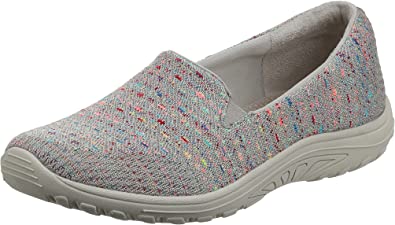 Skechers Women's Reggae Fest-Wicker-Engineered Knit Twin Gore Slip on (Willows) Loafer Flat