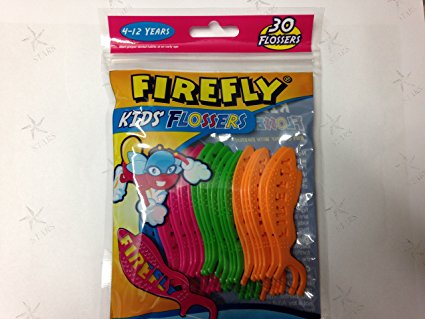 Firefly Kids Flossers - 30 Flossers X 4 Packs (Dr. Fresh Oral Care)
